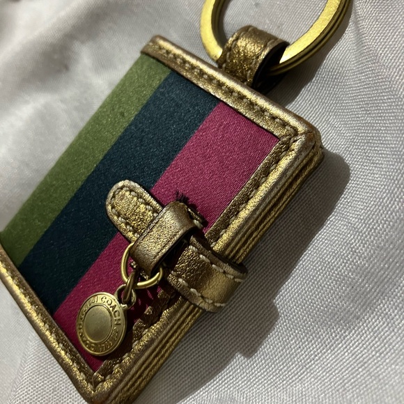 RARE Coach Legacy Stripes Photo Keychain - Picture 4 of 10